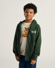 Kids Classified Zip Hoodie in Dried Kelp Green | Vans outlet