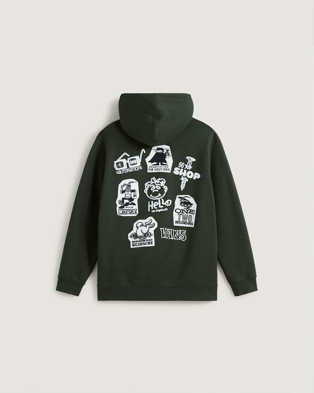 Kids Classified Zip Hoodie in Dried Kelp Green | Vans outlet