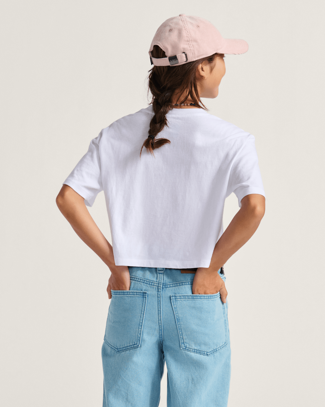 Kids Star Berries Crop T-Shirt in White | Vans online