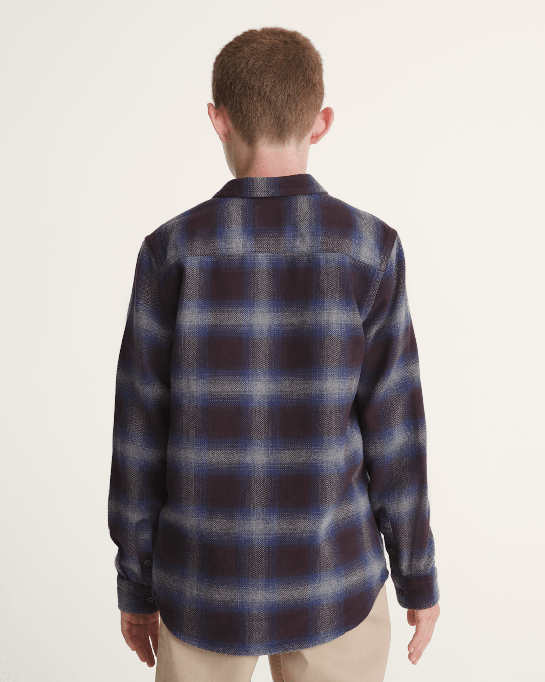 Kids Bixby Plaid Flannel Shirt in Dark Port Red / Pewter Heather Grey | Vans outlet
