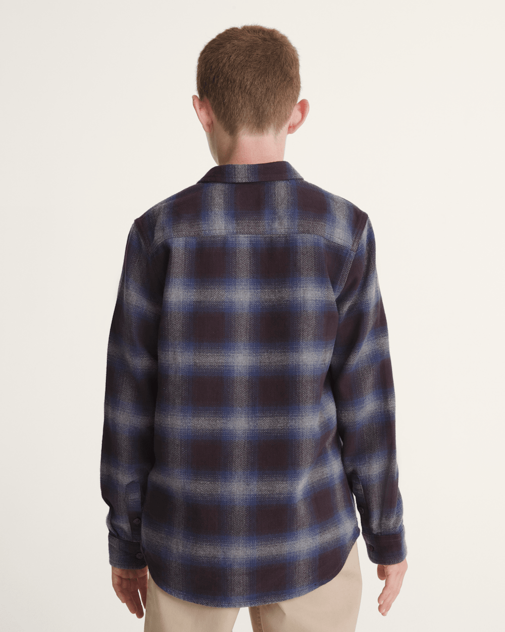 Kids Bixby Plaid Flannel Shirt in Dark Port Red / Pewter Heather Grey | Vans outlet