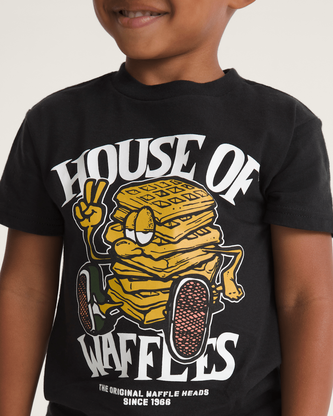 Little Kids House Of Waffles T-Shirt in Black | Vans online