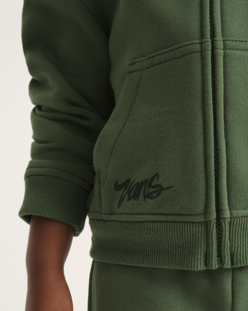 Little Kids Unicorn Zip Hoodie in Pine Forest Green | Vans near me
