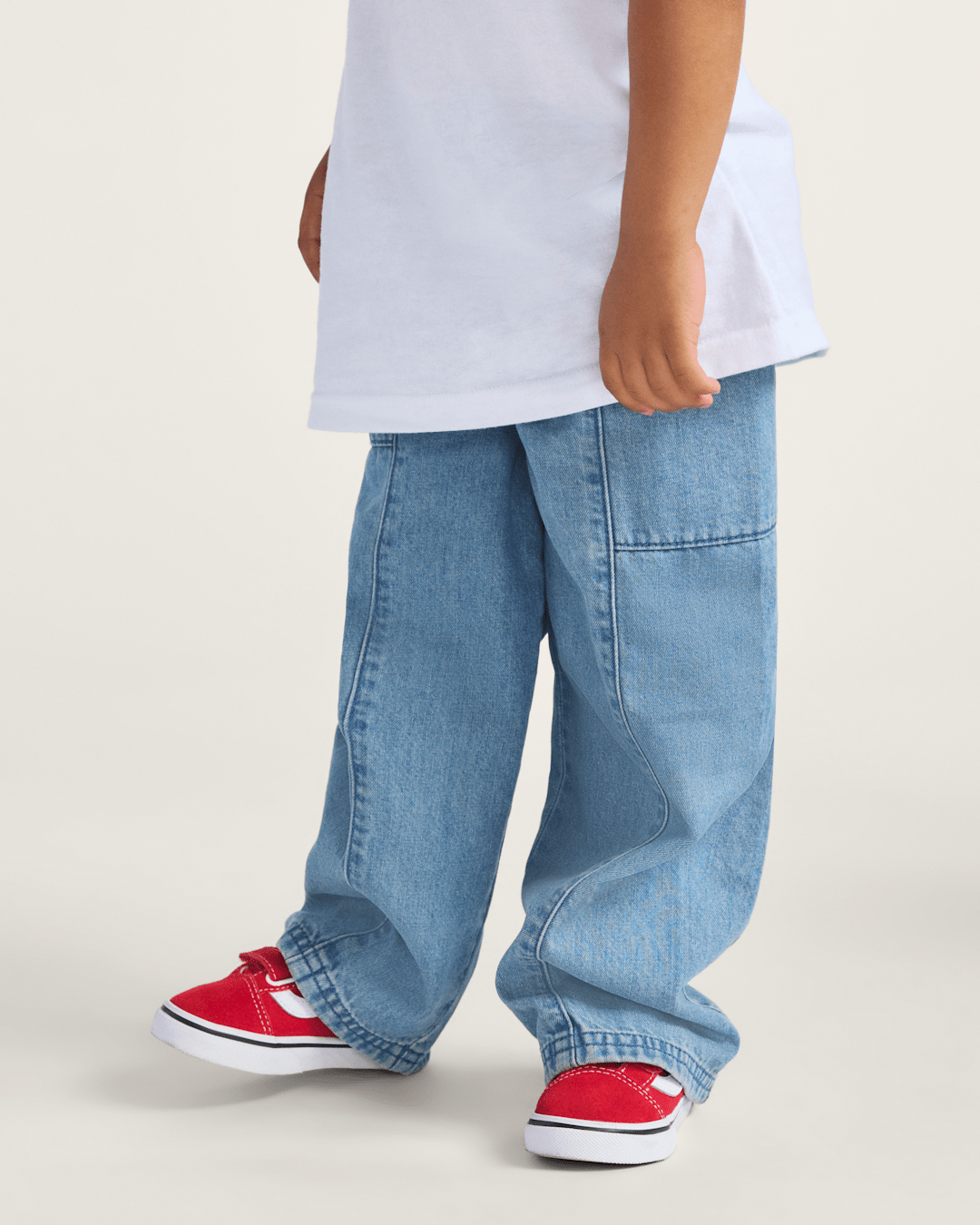 Little Kids Naithin Denim Pants in Stonewash Blue | Vans outlet