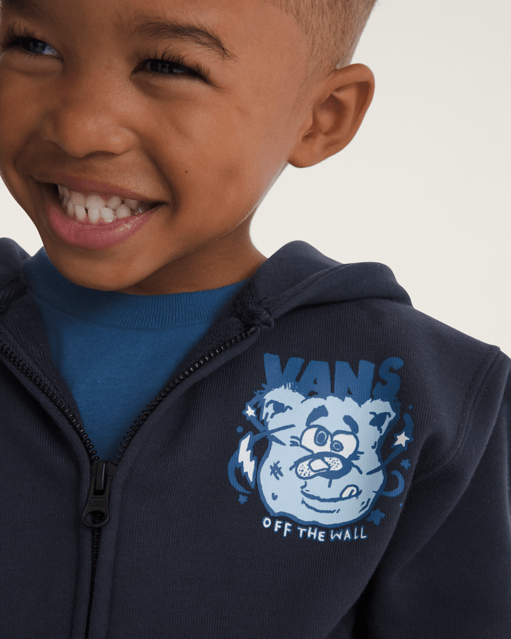 Little Kids Dizzy Bear Zip Hoodie in Parisian Night Blue | Vans near me