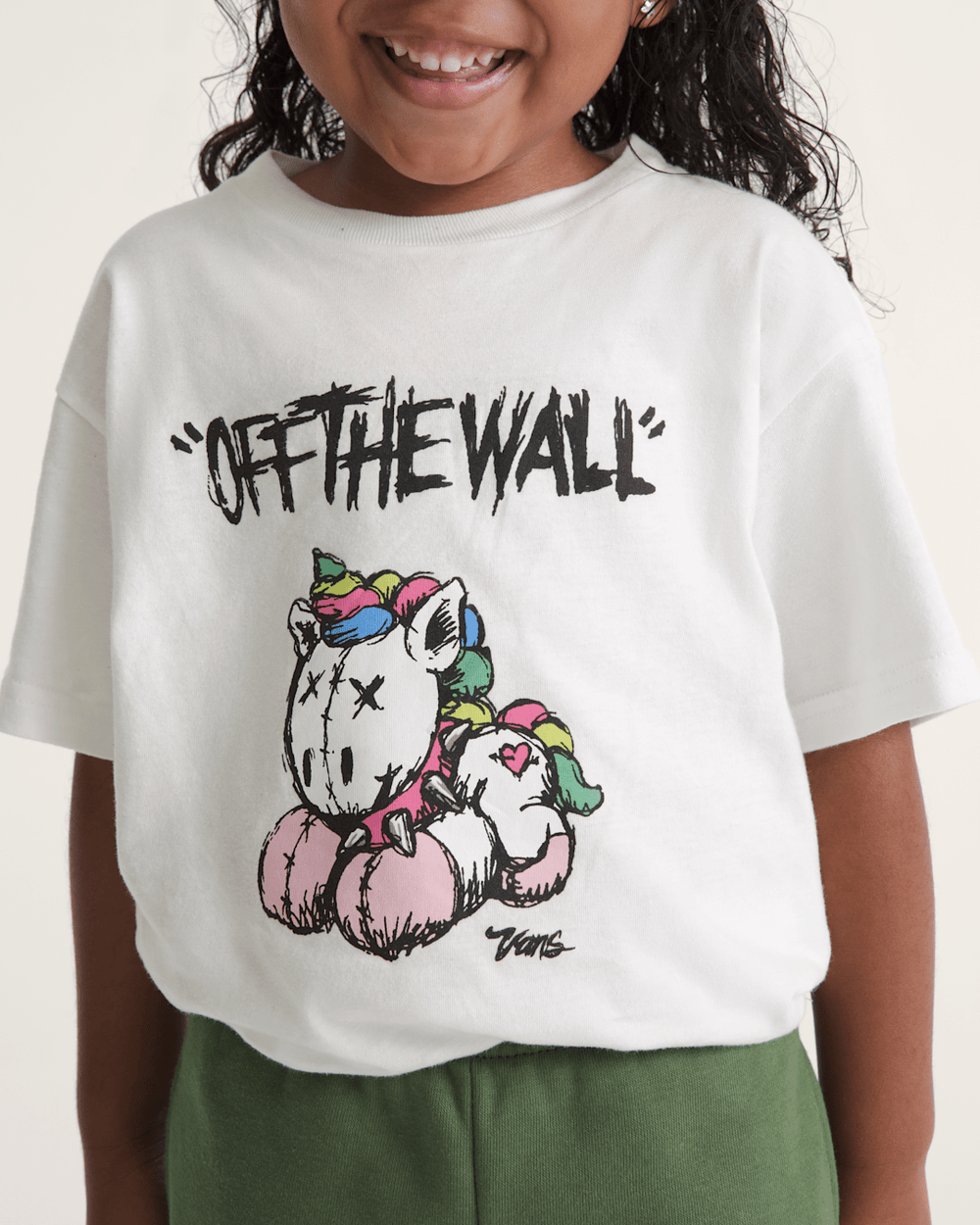 Little Kids Unicorn T-Shirt in Marshmallow White | Vans online