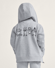 Little Kids Sk8 Posse Zip Hoodie in Cement Heather Grey | Vans near me