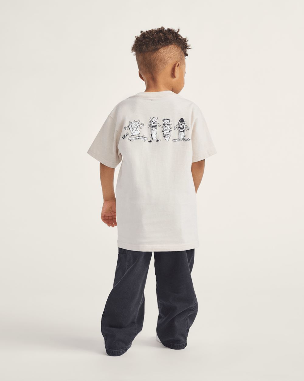 Little Kids Sk8 Posse T-Shirt in Taupe Mist Grey | Vans on sale
