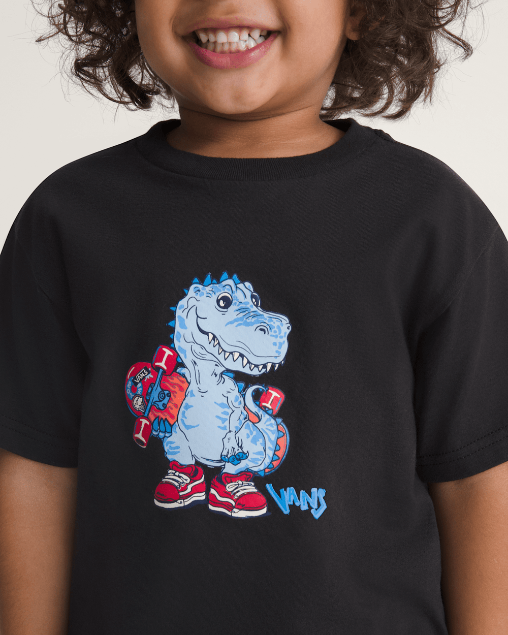 Little Kids Prehistoric Skater T-Shirt in Black | Vans discount
