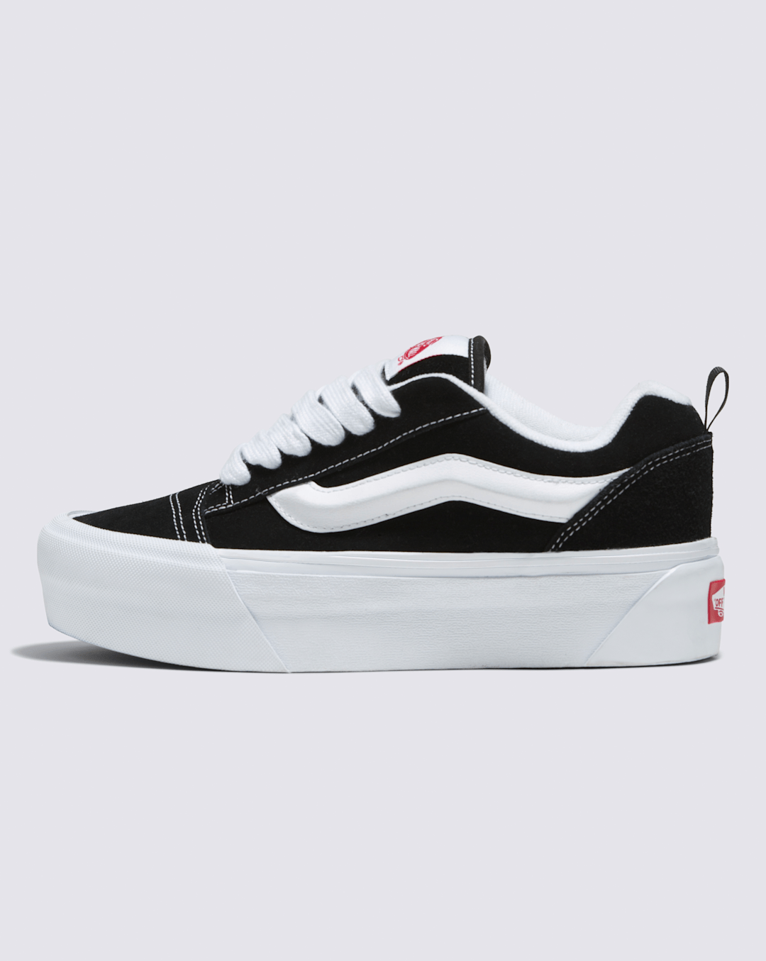 Knu Stack Shoe in Black / True White | Vans on sale