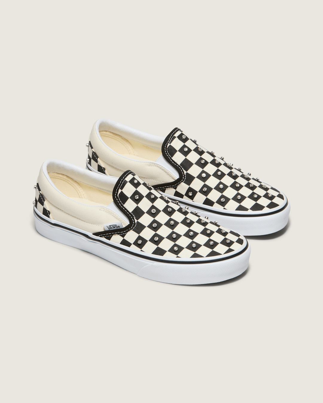 Classic Slip-On Checkerboard Shoe in Black / White | Vans near me