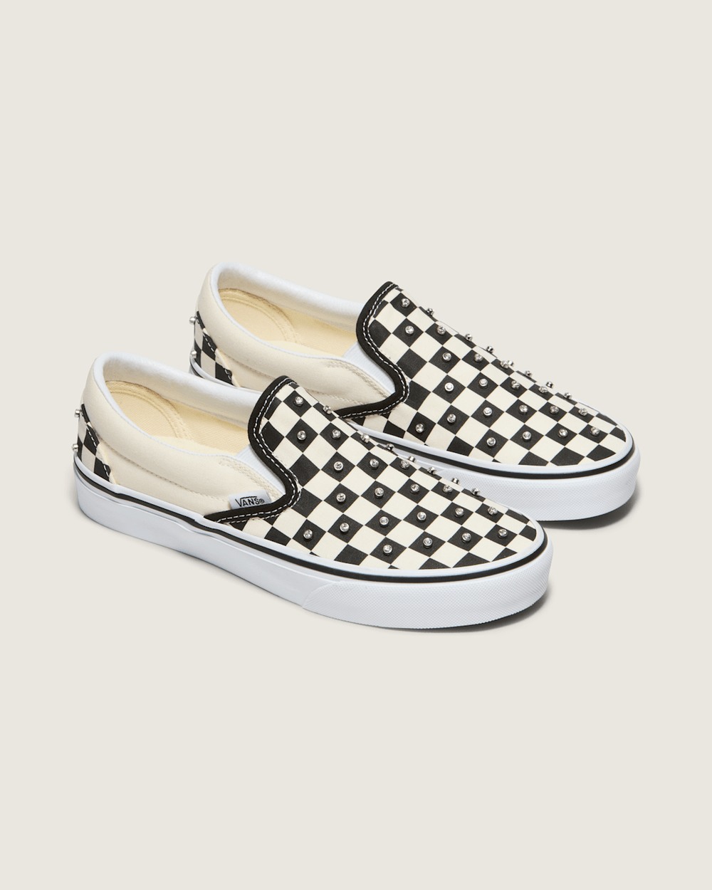 Classic Slip-On Checkerboard Shoe in Black / White | Vans near me