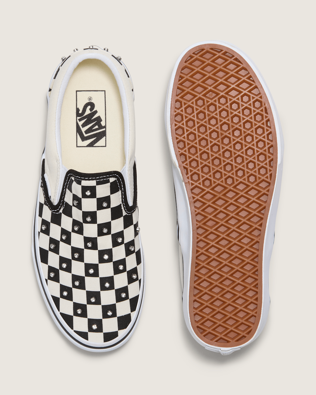 Classic Slip-On Checkerboard Shoe in Black / White | Vans near me