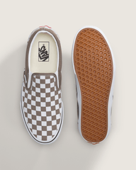 Classic Slip-On Checkerboard Shoe in Checkerboard Walnut Brown / White | Vans outlet