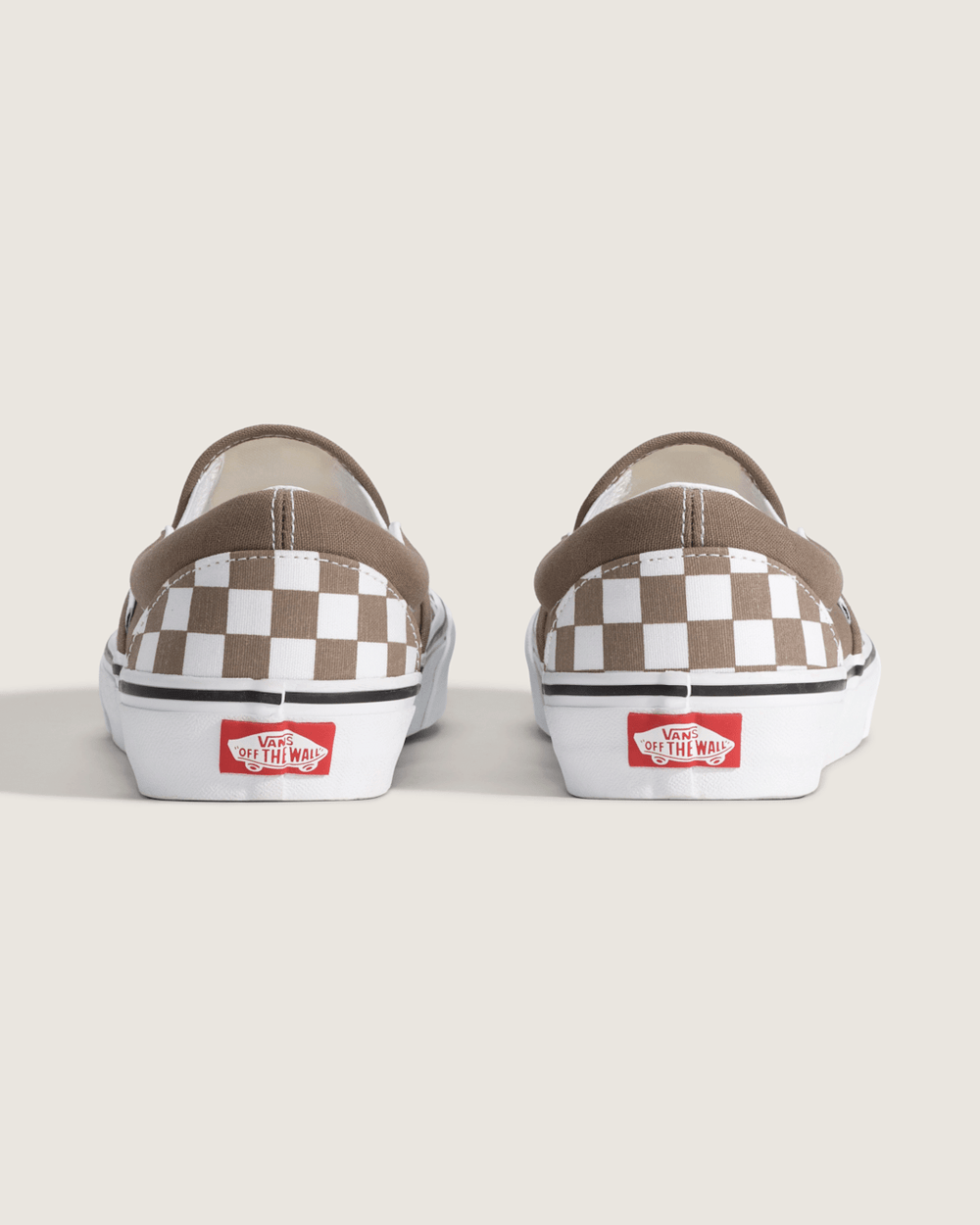 Classic Slip-On Checkerboard Shoe in Checkerboard Walnut Brown / White | Vans outlet