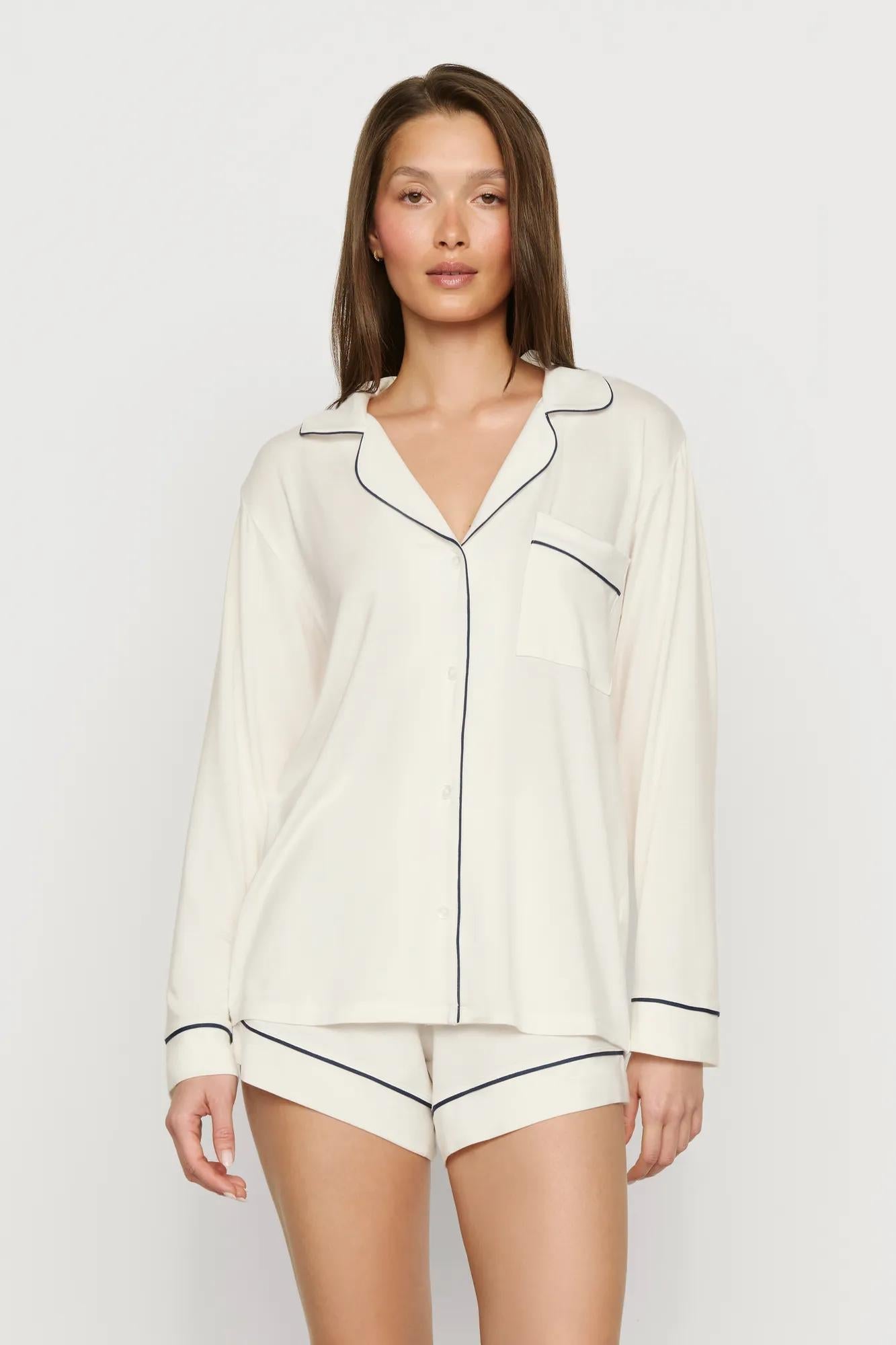 Eberjey Gisele TENCEL™ Modal Long Sleeve Short PJ Set