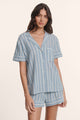 Classic Stripe Slate Blue/Ivory