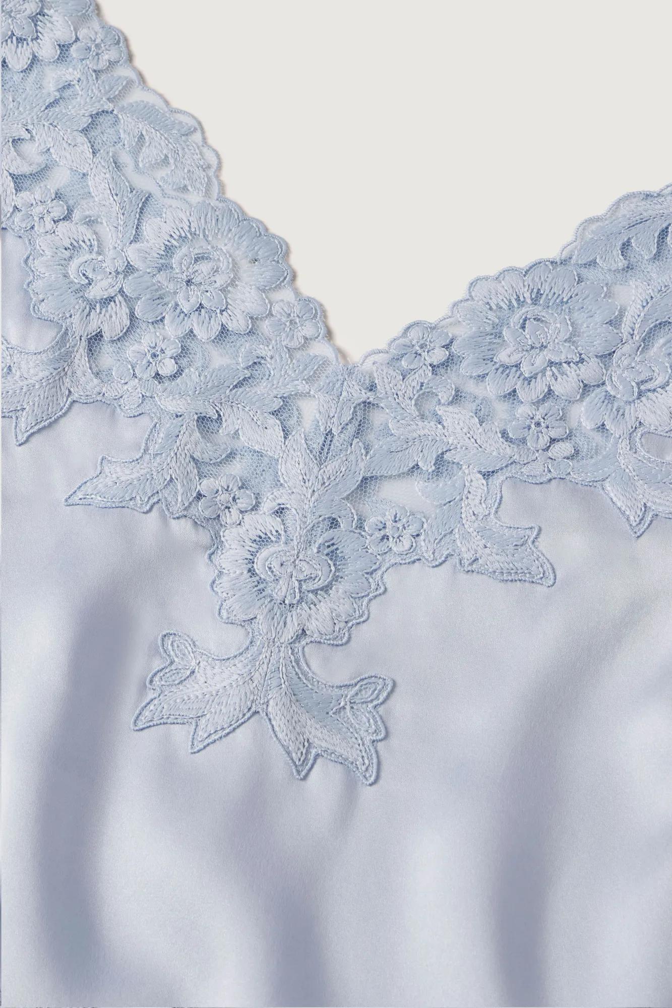 Eberjey Washable Silk with Lace Embroidery Cami & Pant PJ Set