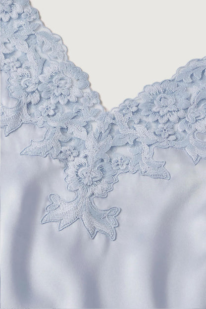 Eberjey Washable Silk with Lace Embroidery Cami & Pant PJ Set