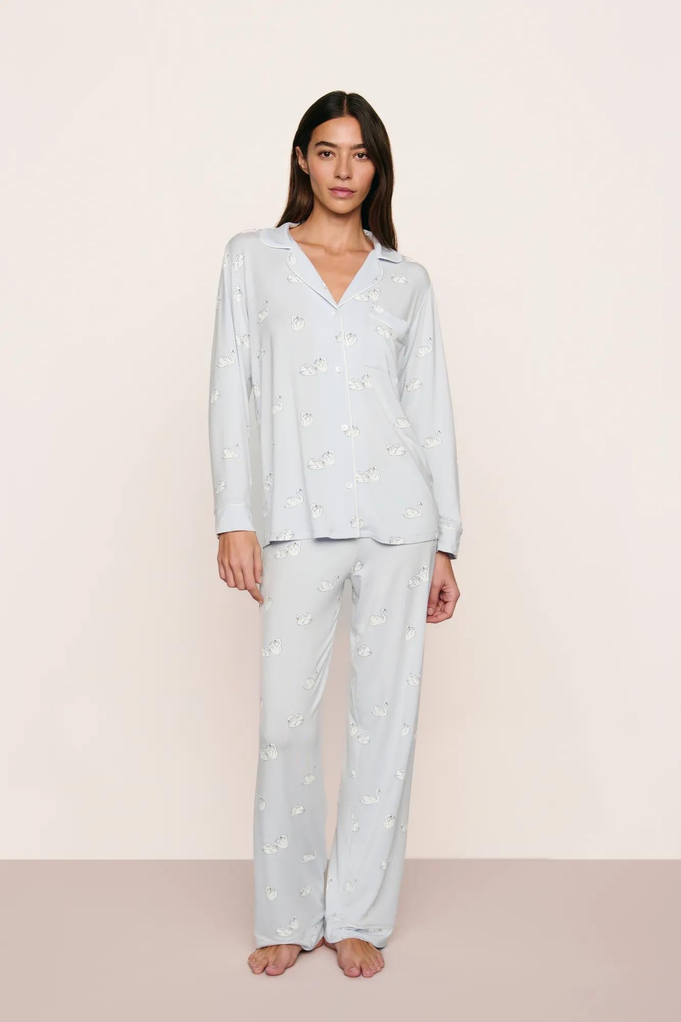 Eberjey Gisele Printed TENCEL™ Modal Long PJ Set