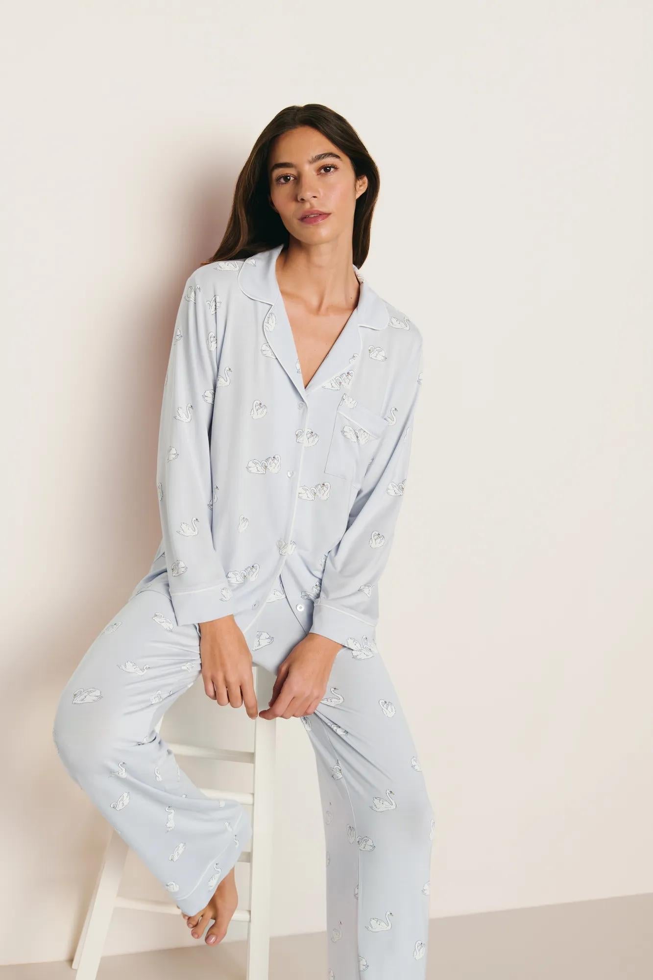 Eberjey Gisele Printed TENCEL™ Modal Long PJ Set