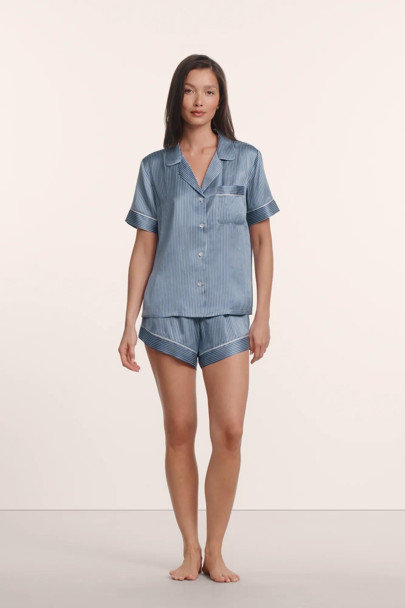 Eberjey Inez Washable Silk Printed Short PJ Set