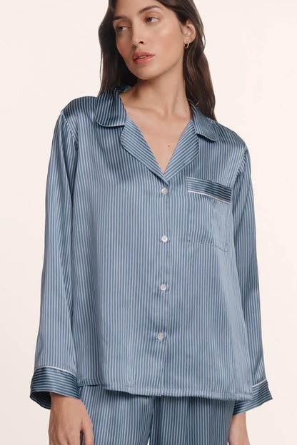 Eberjey Inez Washable Silk Printed Long PJ Set