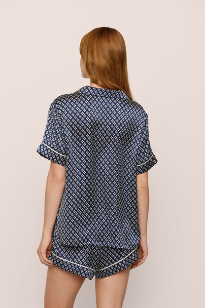 Eberjey Inez Washable Silk Printed Short PJ Set