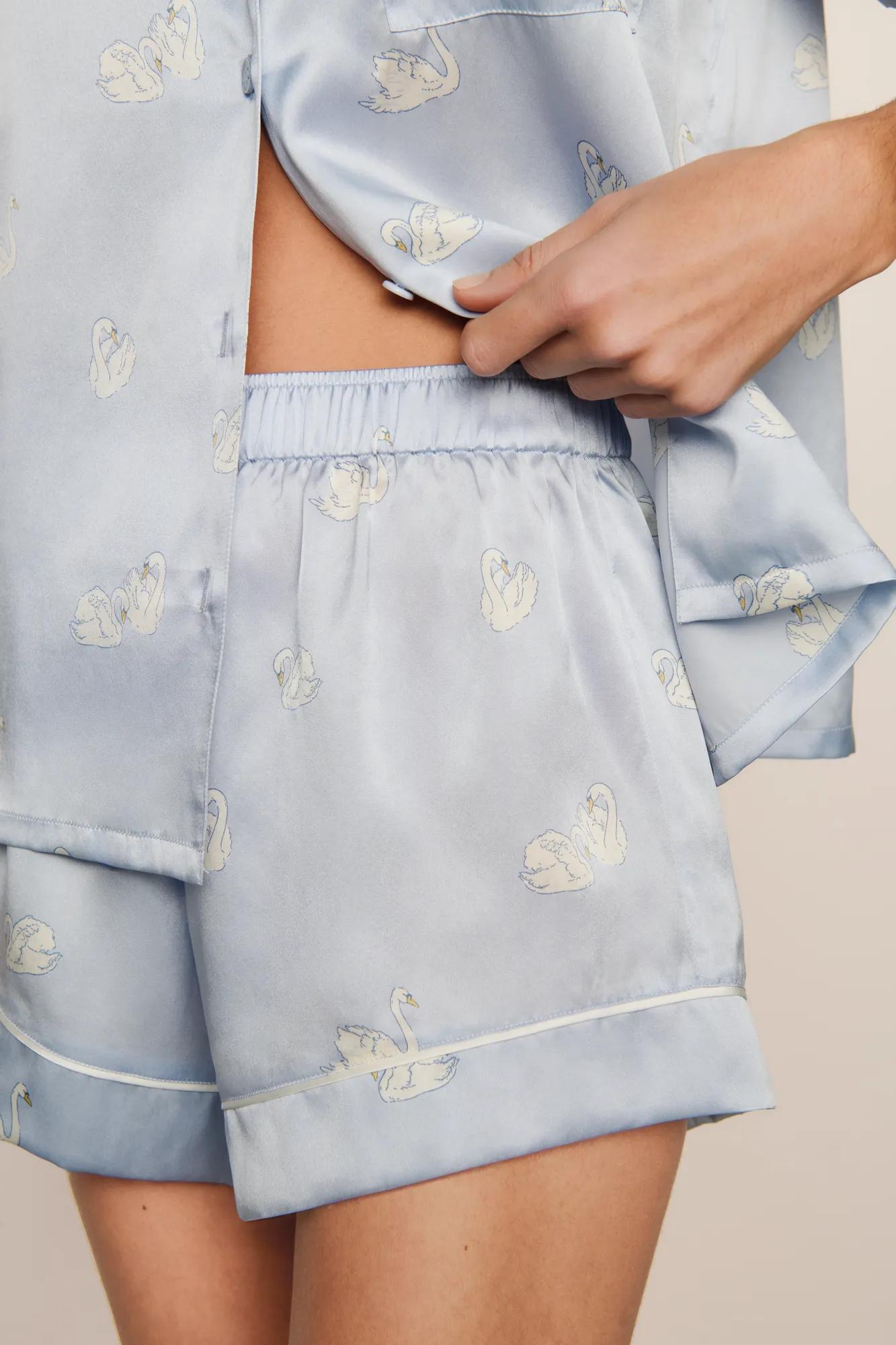 Eberjey Inez Washable Silk Printed Short PJ Set