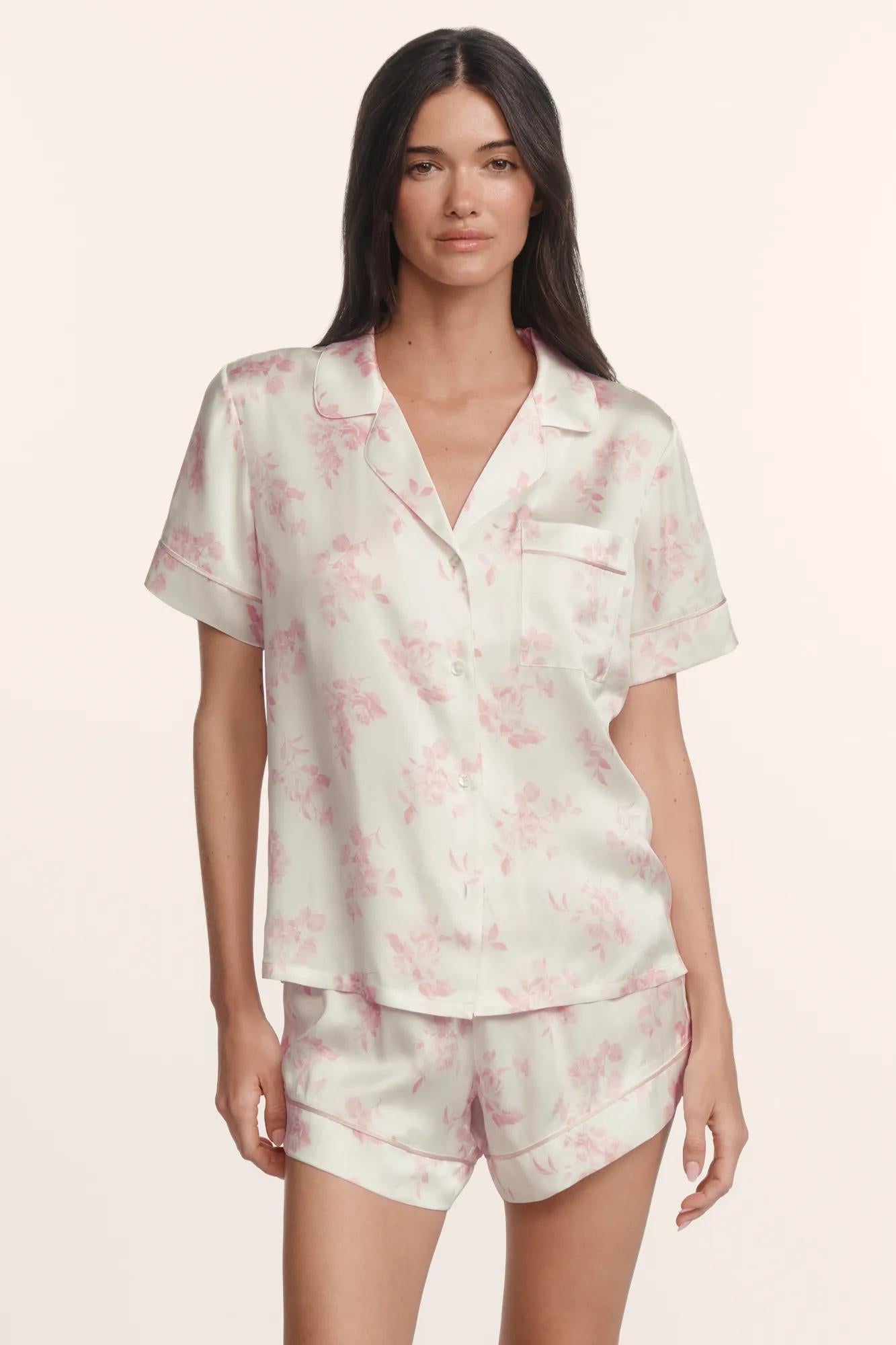 Eberjey Inez Washable Silk Printed Short PJ Set