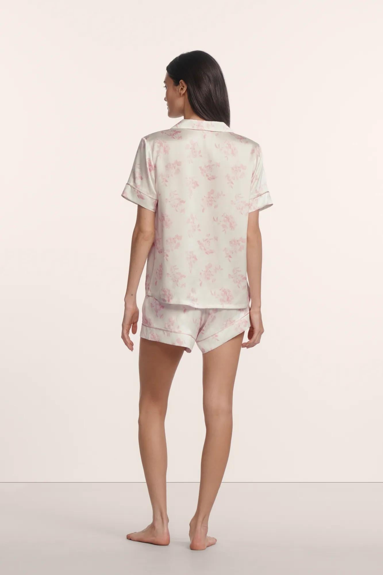 Eberjey Inez Washable Silk Printed Short PJ Set