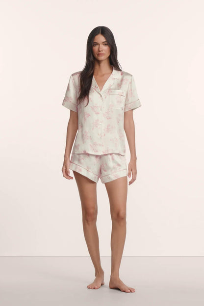 Eberjey Inez Washable Silk Printed Short PJ Set