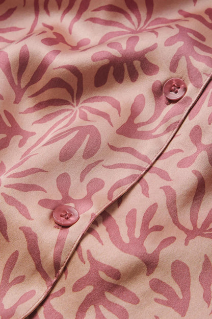 Eberjey Eberjey x ILIA - Inez Washable Silk Printed Long PJ Set