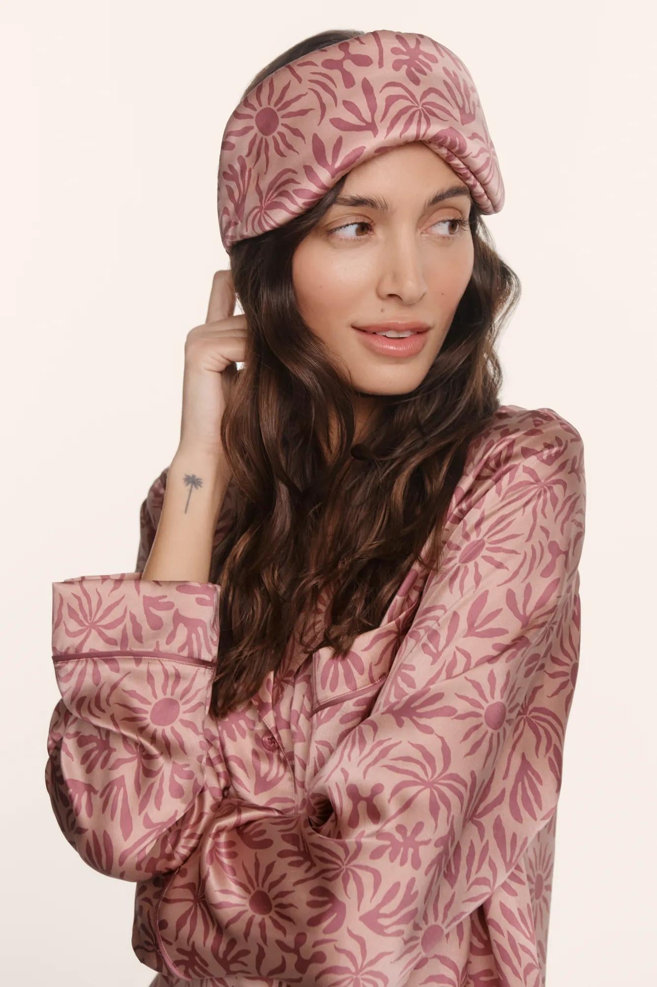Eberjey Eberjey x ILIA - Inez Washable Silk Printed Long PJ Set