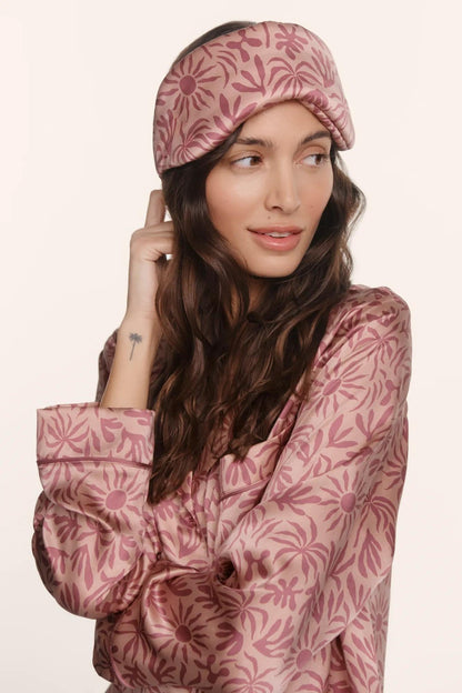 Eberjey Eberjey x ILIA - Inez Washable Silk Printed Long PJ Set