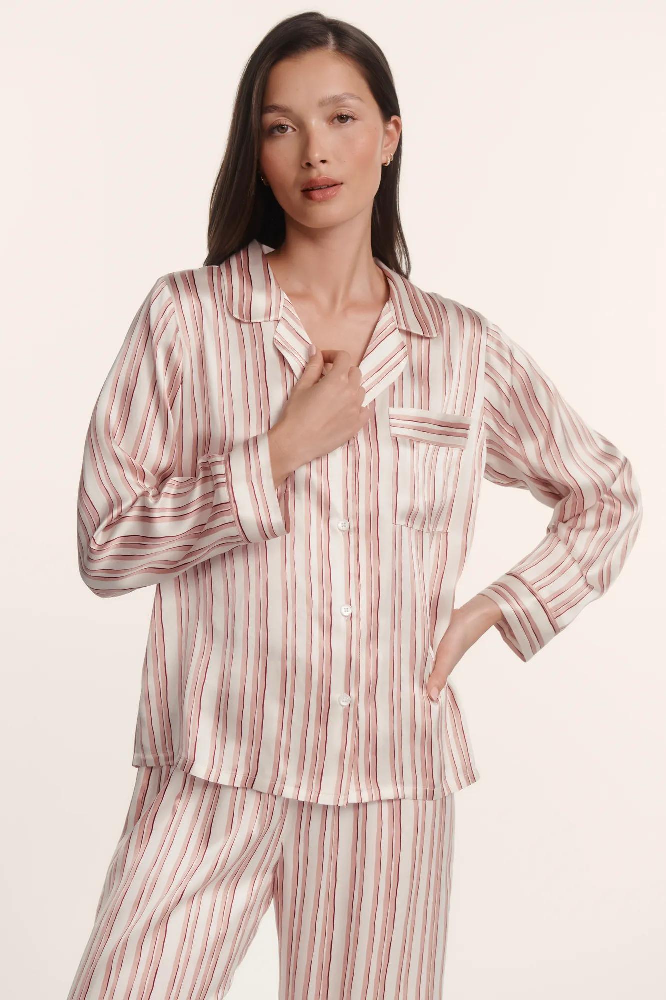 Eberjey Eberjey x ILIA - Inez Washable Silk Printed Long PJ Set