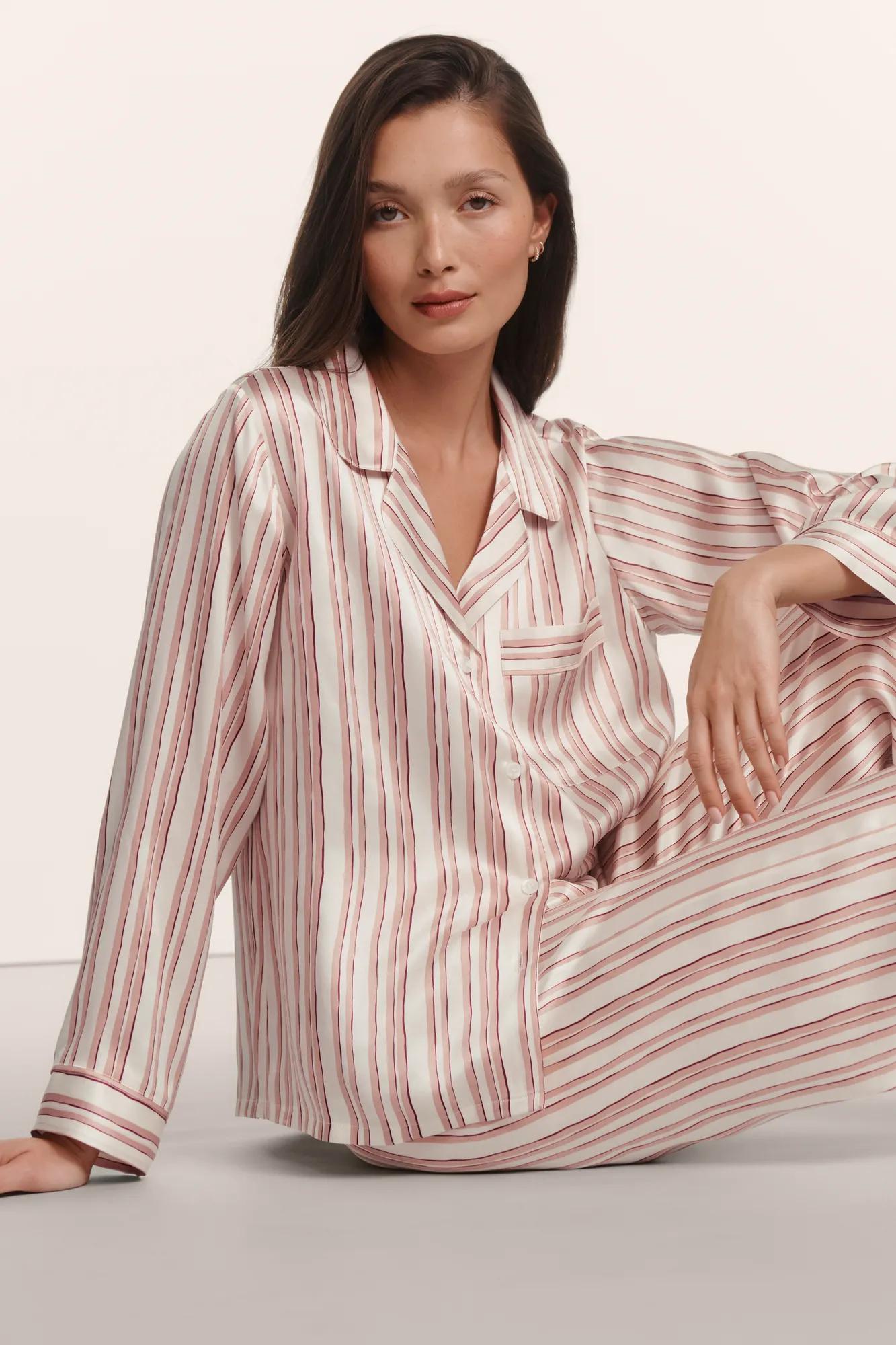 Eberjey Eberjey x ILIA - Inez Washable Silk Printed Long PJ Set