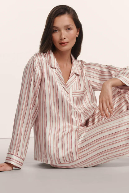 Eberjey Eberjey x ILIA - Inez Washable Silk Printed Long PJ Set