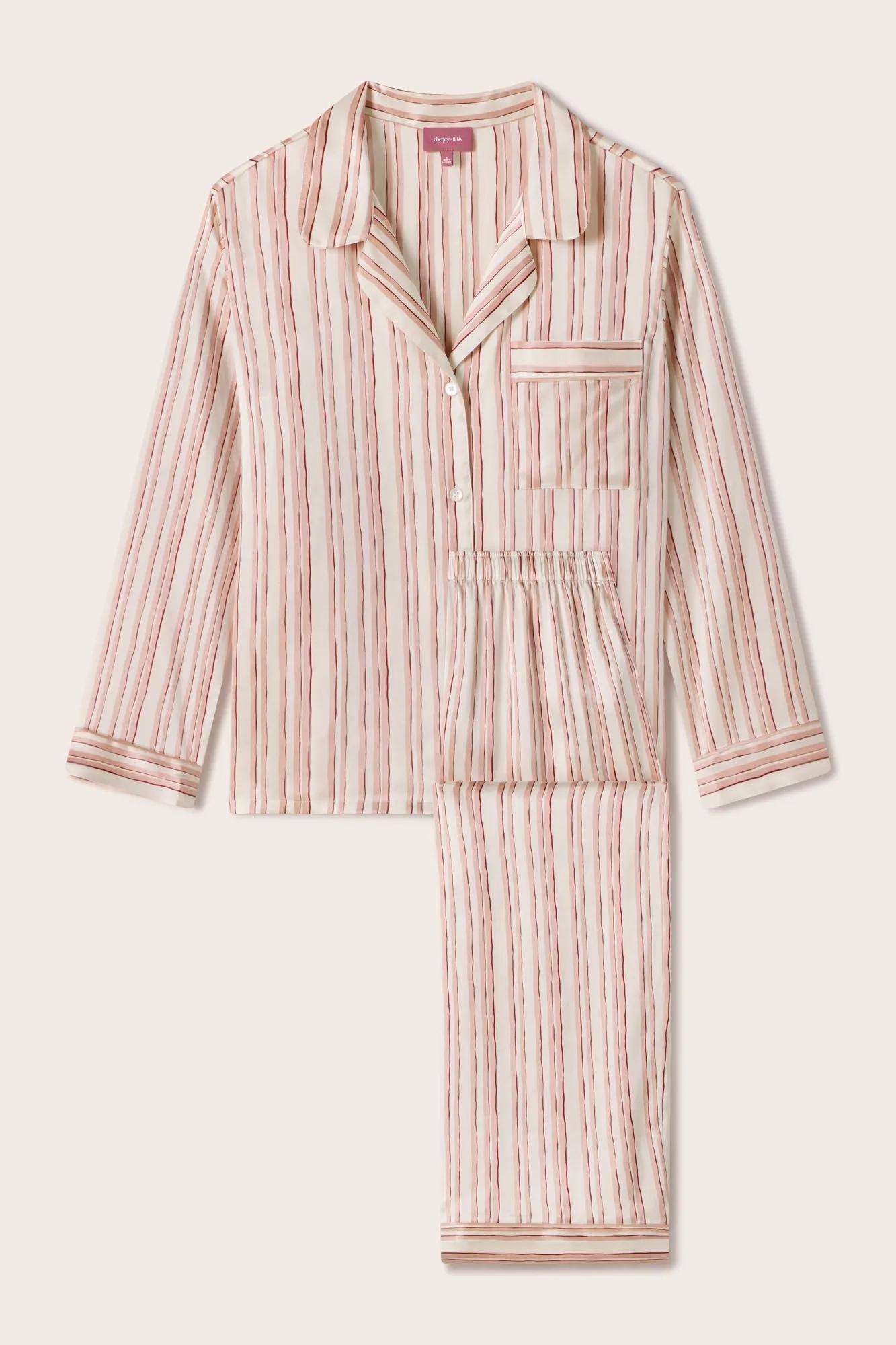 Eberjey Eberjey x ILIA - Inez Washable Silk Printed Long PJ Set