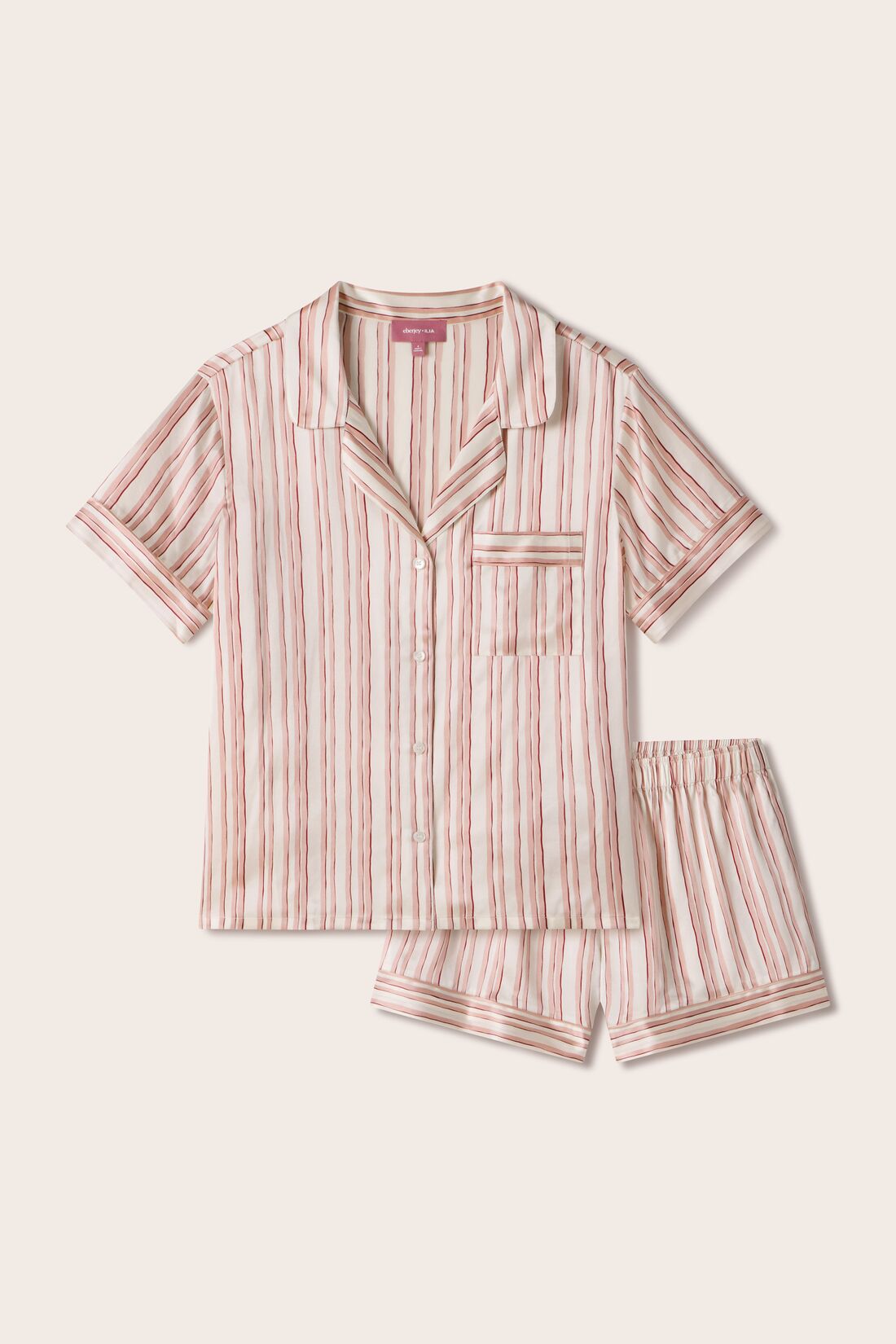 Eberjey Eberjey x ILIA - Inez Washable Silk Printed Short PJ Set