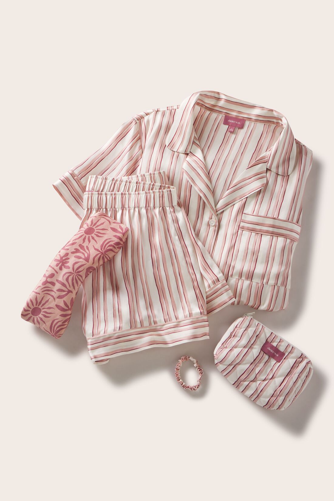 Eberjey Eberjey x ILIA - Inez Washable Silk Printed Short PJ Set