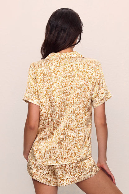 Eberjey Inez Washable Silk Printed Short PJ Set