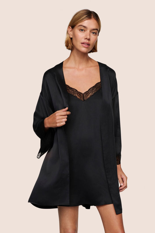 Eberjey Washable Silk Lace Robe