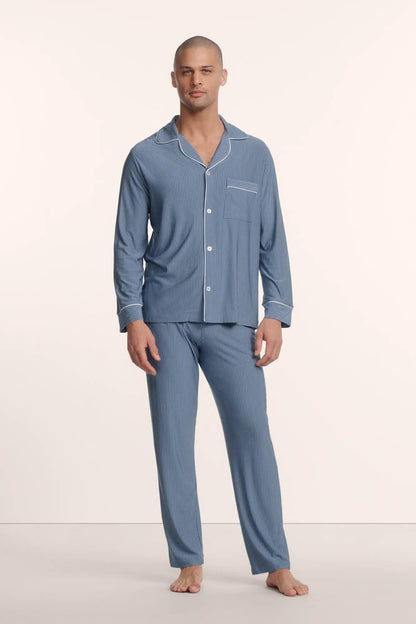 Eberjey William Printed TENCEL™ Modal Long PJ Set