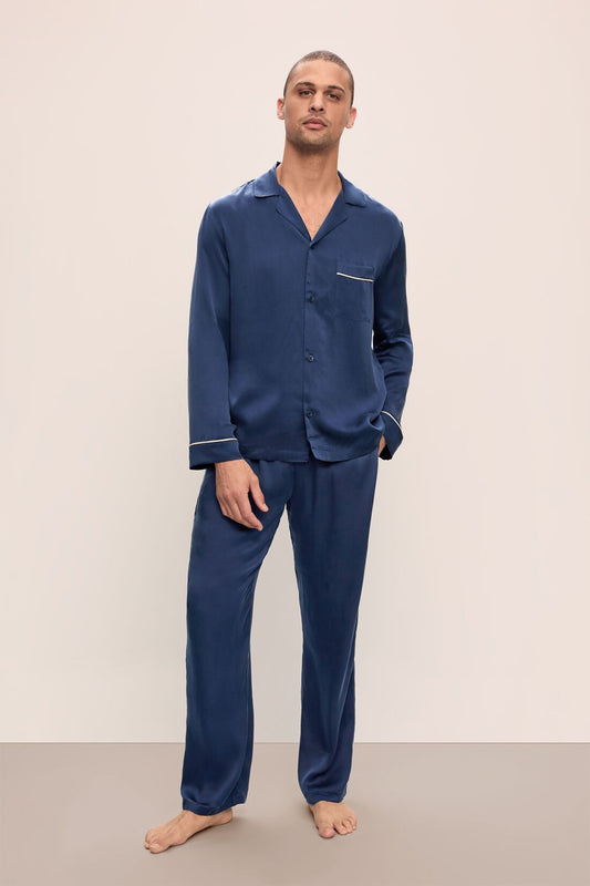 Eberjey Charles Washable Silk Long PJ Set
