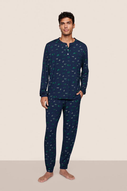 Eberjey Henry Printed TENCEL™ Modal Long PJ Set