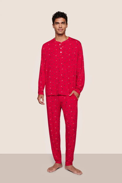 Eberjey Henry Printed TENCEL™ Modal Long PJ Set