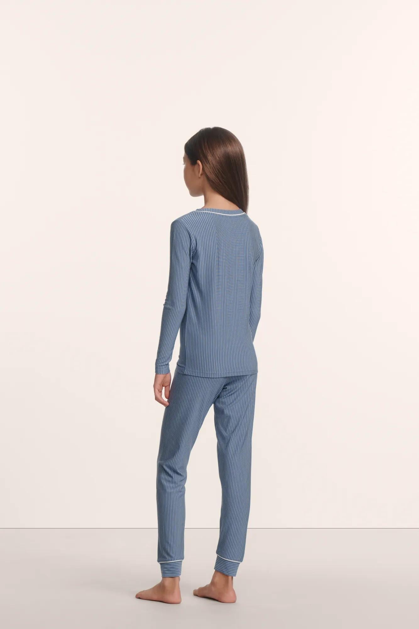 Eberjey Kids Printed TENCEL™ Modal Unisex Long PJ Set