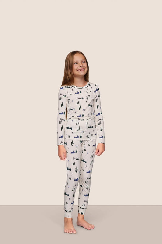 Eberjey Kids Printed TENCEL™ Modal Unisex Long PJ Set