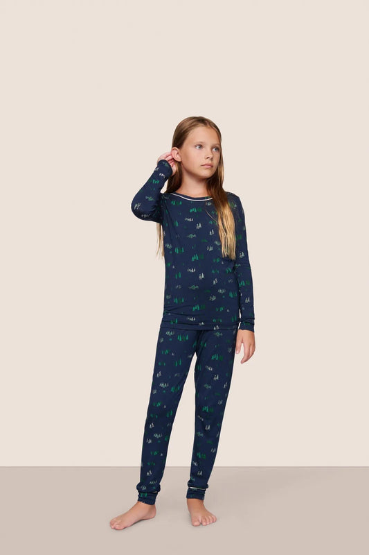 Eberjey Kids Printed TENCEL™ Modal Unisex Long PJ Set